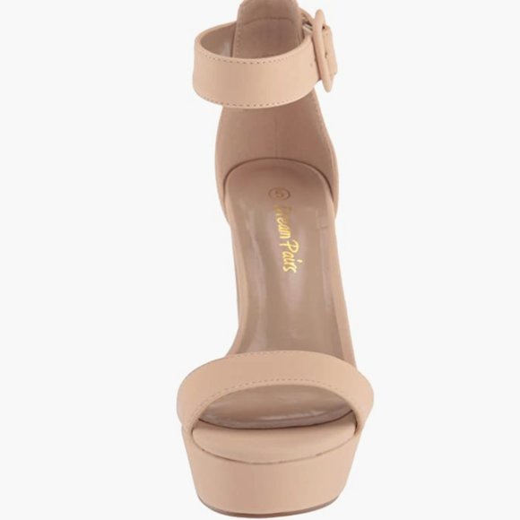 DREAM PAIRS Women's Hi-Lo High Heel Platform Pump Sandals 6.5 - Picture 2 of 7